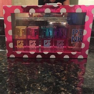 Pink perfume package