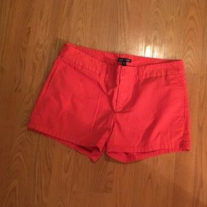 Orange chino shorts