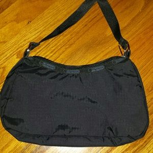 LeSportsac mini hobo solid black purse