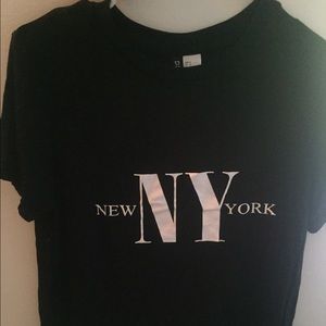 H&M Black New York Graphic Tee