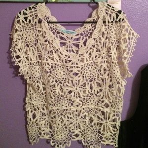 Maurices off white Crochet Top