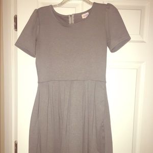 Gray "Ameila" Lularoe dress- fits L also
