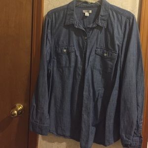 Chambray button-down shirt