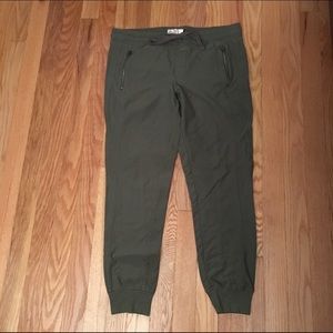 Army Green Ankle Cuffed Sweatpants