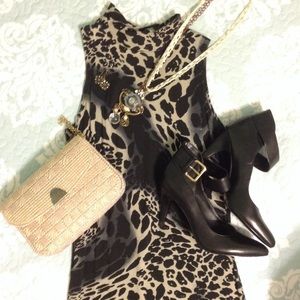 London bodycon animal print maxi NWOT