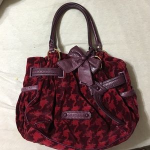 Juicy couture red houndstooth bag