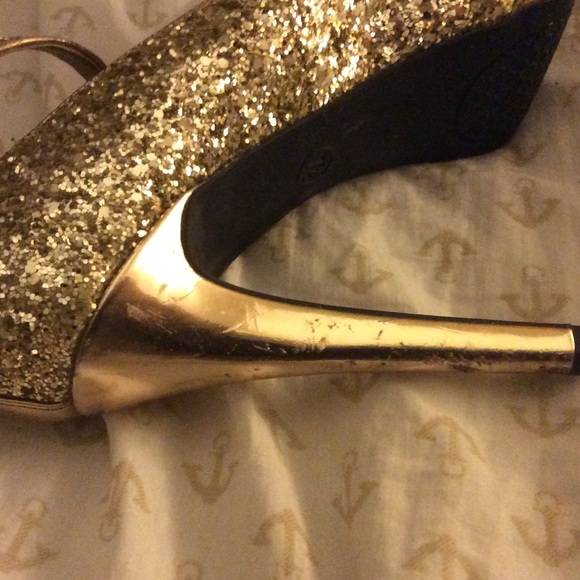 Gold glitter heels - Picture 3 of 3