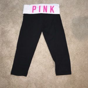 PINK cropped yoga pants