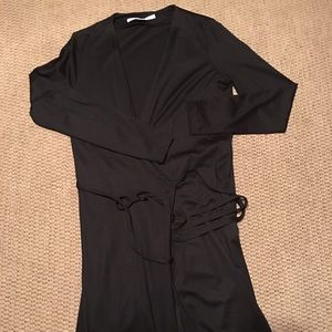 Diane Von Furstenburg Black Wrap Dress