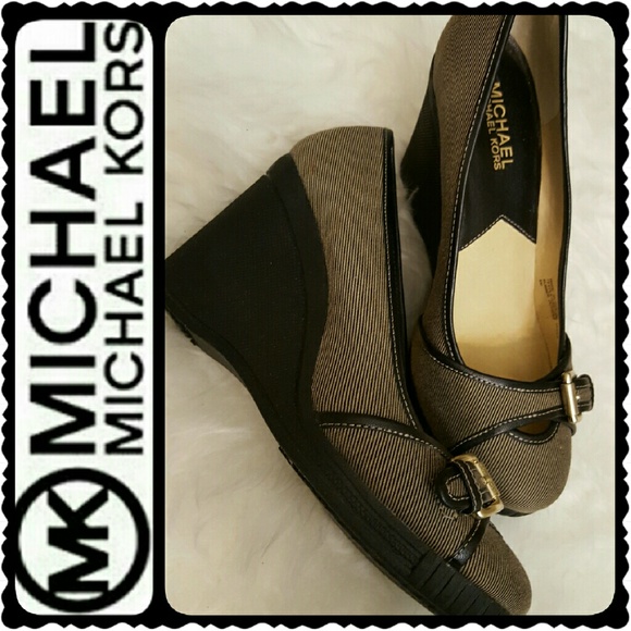 Michael Kors Shoes - Michael Kors Leather Wedges