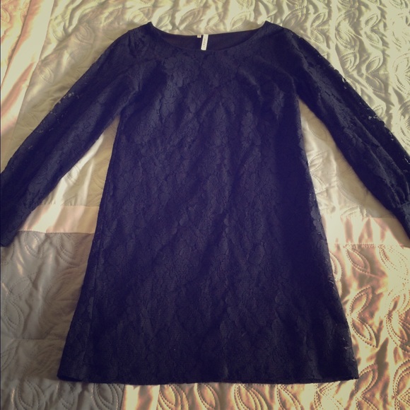 Studio Y black full lace long sleeve dress Size S