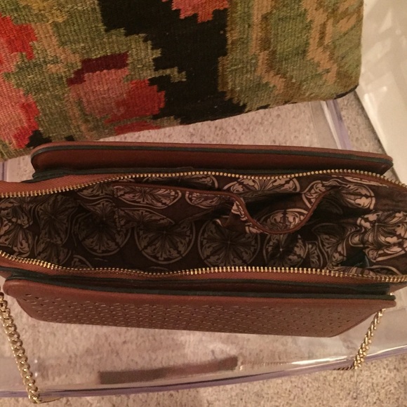 Brown faux leather cross-body bag - Picture 3 of 3
