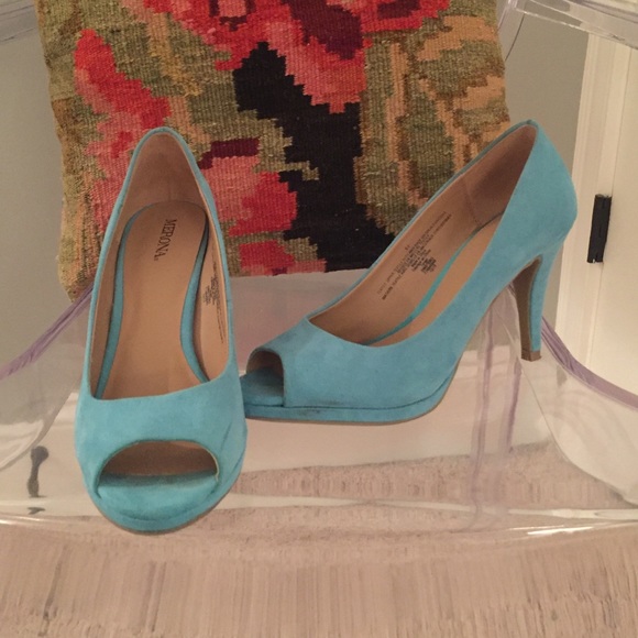 Merona Robin egg blue, peep toe heels - Picture 1 of 1