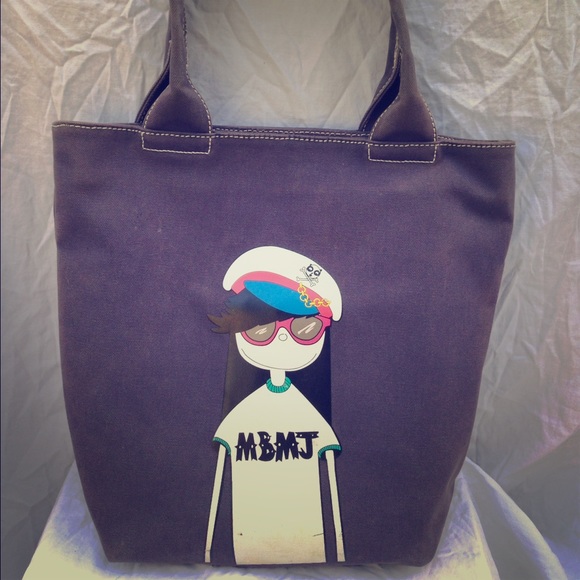 Marc by Marc Jacobs blue canvas tote bag