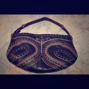 Cole Haan black leather shoulder handbag satchel