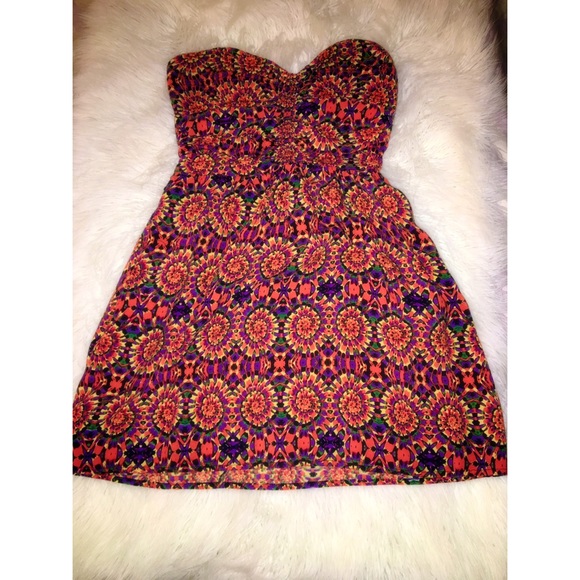Floral print mini dress