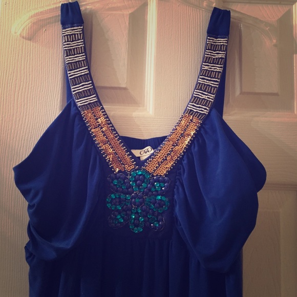 Blue Jeweled Dress