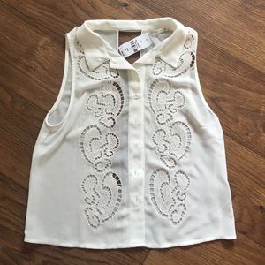 NWT LF woven crop top