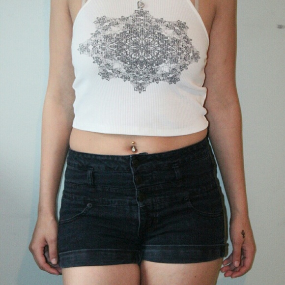 Black High Waisted Shorts