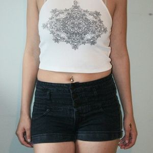 Black High Waisted Shorts