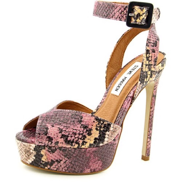 SALE !! Steve Madden Cessily in Beige Snake - Picture 1 of 4