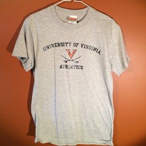University of Virginia tee shirt.