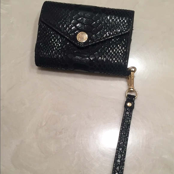 Michael Kors Black Snakeskin Wristlet