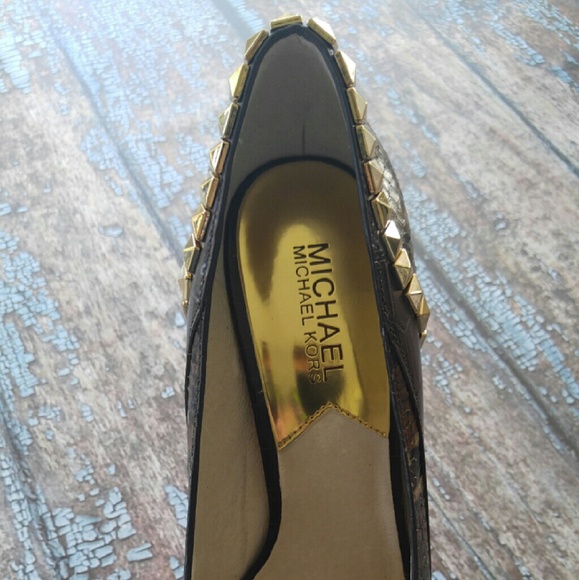 MICHAEL Michael Kors Ella Peep Toe Leather Heels - Picture 3 of 3