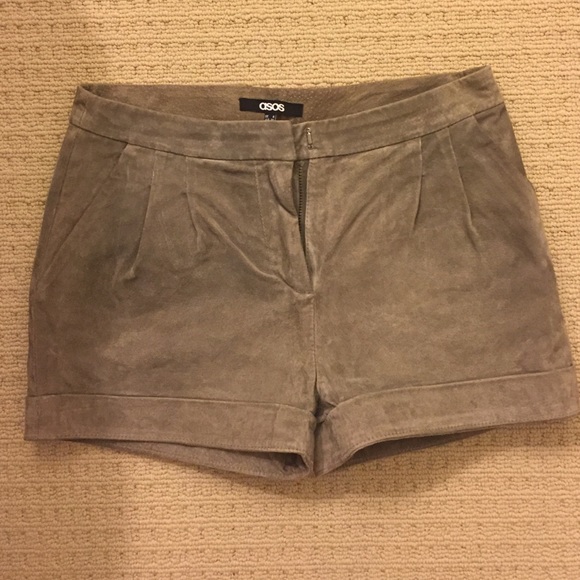 Tan suede shorts