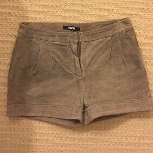 Tan suede shorts