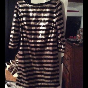 Black and Gold Sparkle dress