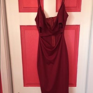 Red Bodycon Midi Dress