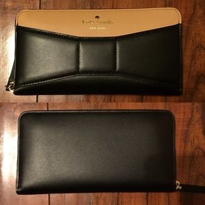 Kate Spade 2 Park Ave LACEY Wallet Macchiato/Black