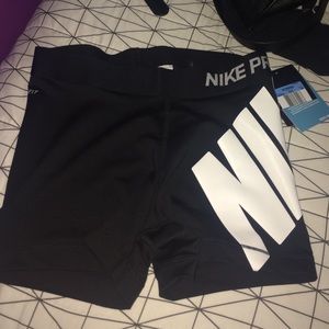 Nike pro logo shorts