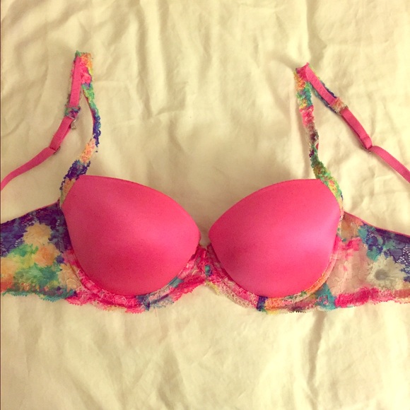 Hot pink Victoria's Secret push-up bra.