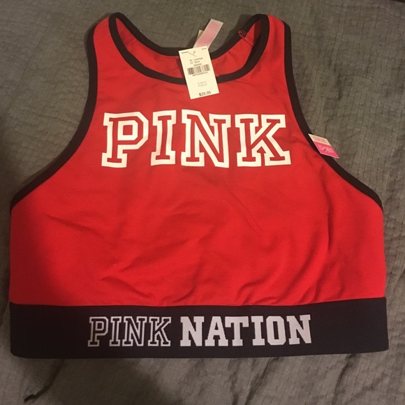 Victoria's Secret Pink red bra crop top