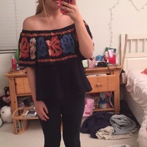 Free people off the shoulder shirt
