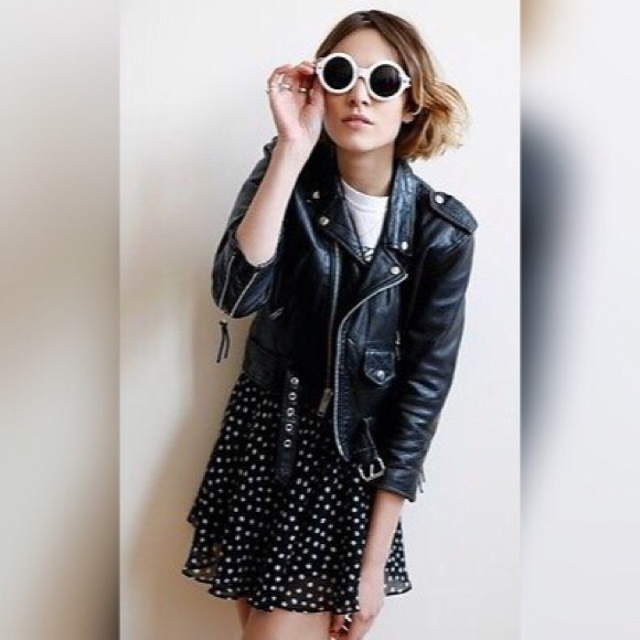 ‼️Final Sale‼️100% Leather Biker Moto Jacket