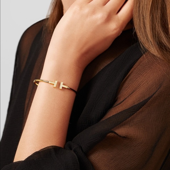 Pave T Bangle - Picture 3 of 4