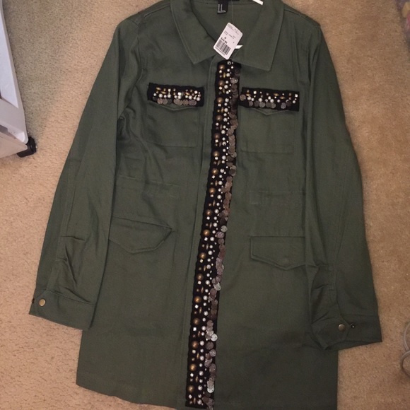 Military olive green jacket!