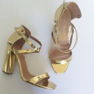Gorgeous Gold Chunky Heels