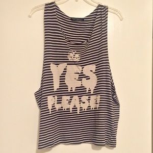 Wildfox Couture Striped Muscle Tank