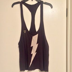 Wildfox couture Lightning Gray muscle muscle tank