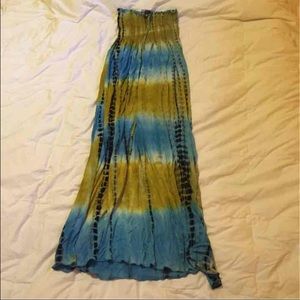 Tye dye full length dress