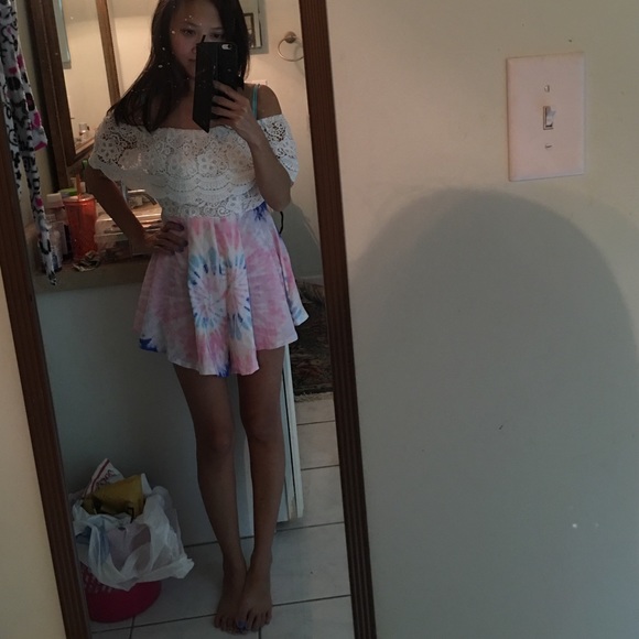 nwt lace and tye dye romper small - Picture 4 of 4