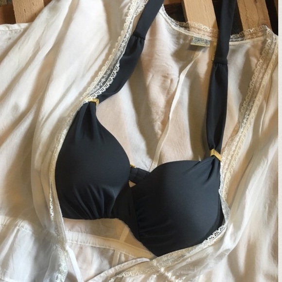 34C ✨VS Push Up • Dark Grey • Bikini Top🌞