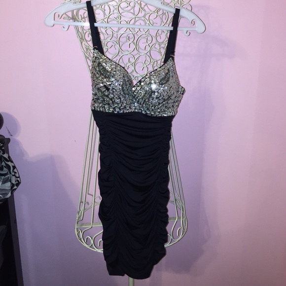 Black dress with sequins