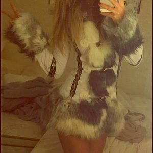 J valentine sexy eskimo coat/dress! Only worn once