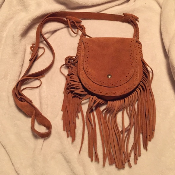 Handbags - Noer fringe suede satchel