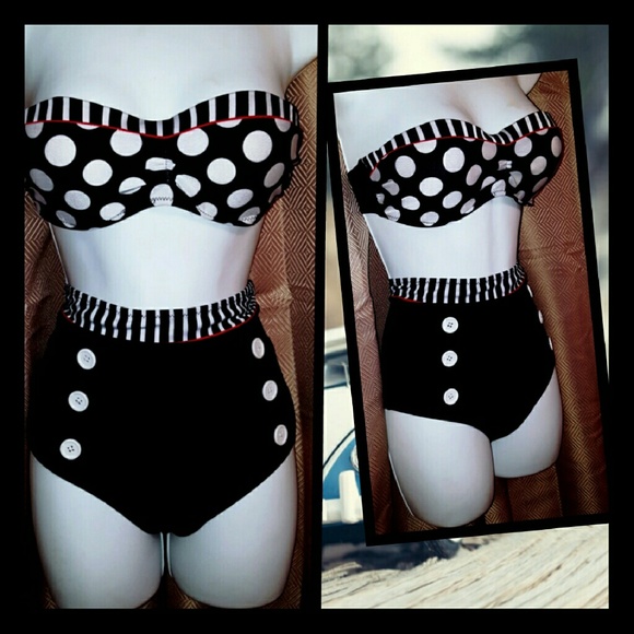 High waisted pinup bikini